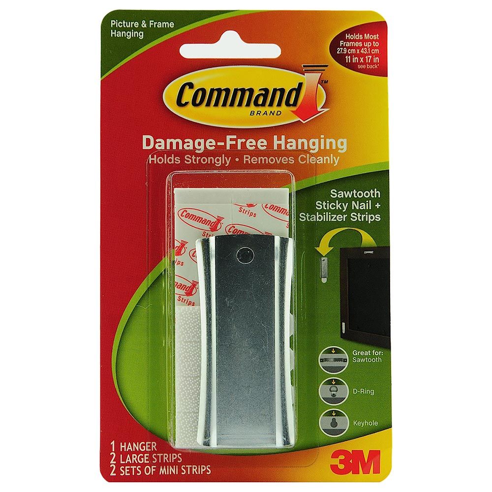 Command - Stick Nail Saw Tooth Hanger