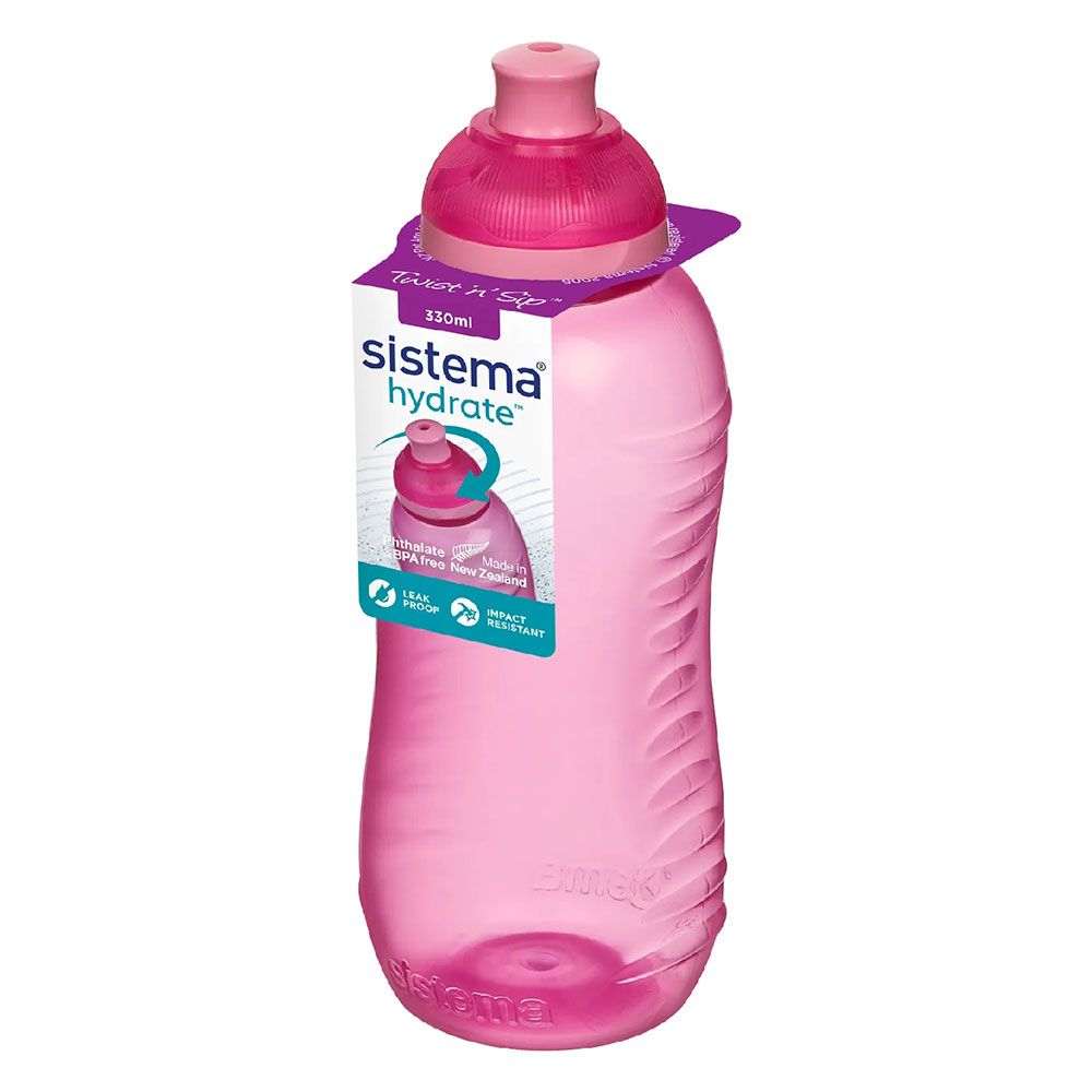 Sistema - Squeeze Bottle 330ml - Pink