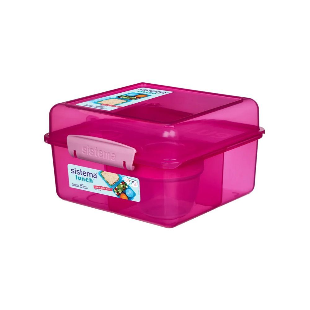 Sistema - Lunch Cube Max with Yogurt Pot 2L - Pink