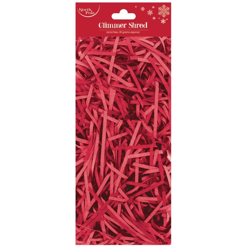 Homesmiths - Christmas 20g Glimmer Shred - Red