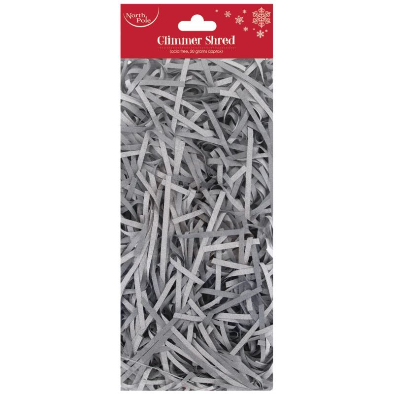 Homesmiths - Christmas 20g Glimmer Shred - Silver