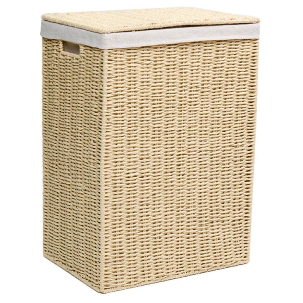 Homesmiths - Small Laundry Hamper W/ Liner - Natural