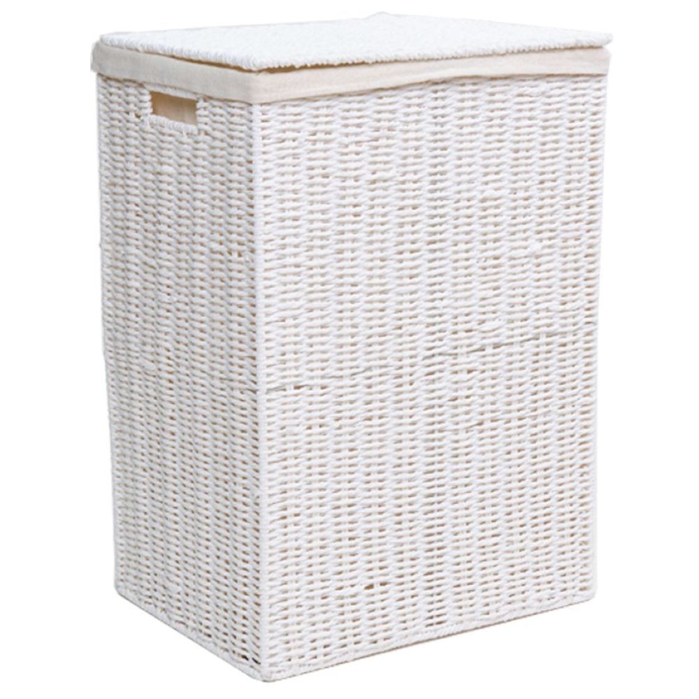 Homesmiths - Small Laundry Hamper W/ Liner - White