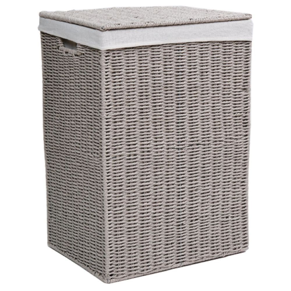 Homesmiths - Small Laundry Hamper W/ Liner - Grey