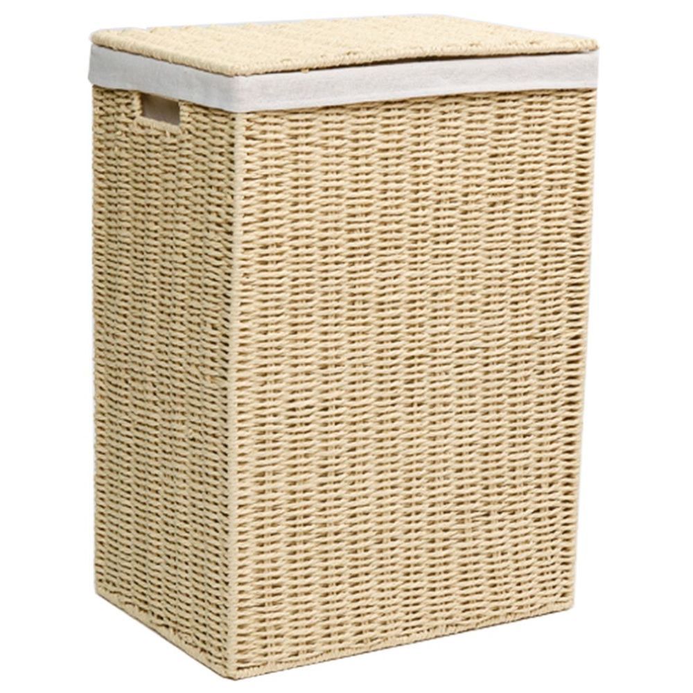 Homesmiths - Large Laundry Hamper W/ Liner - Natural