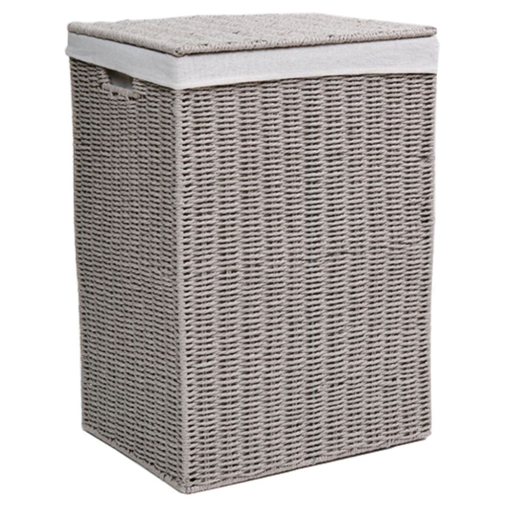 Homesmiths - Large Laundry Hamper W/ Liner - Grey