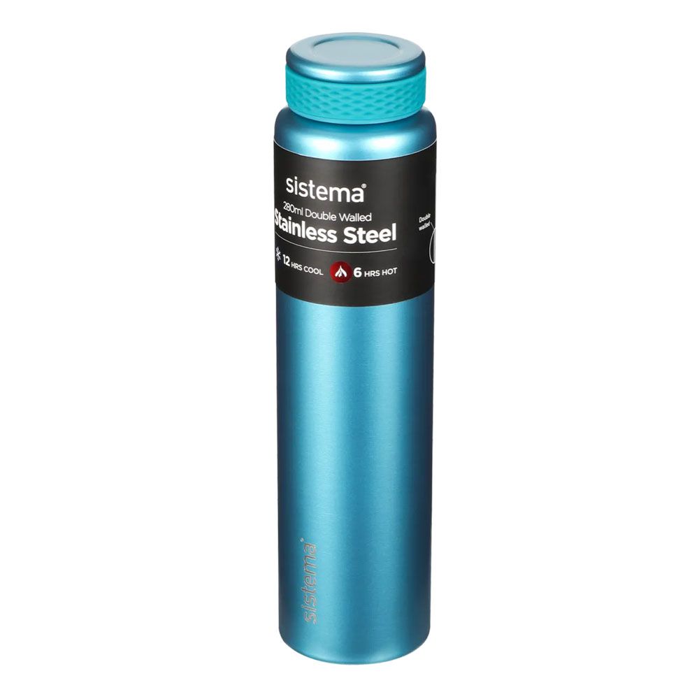 Sistema - Chic Stainless Steel Bottle 280mL - Teal