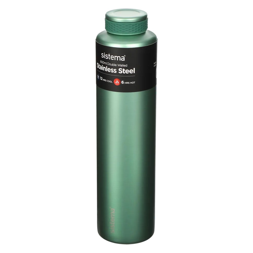 Sistema - Chic Stainless Steel Bottle 600mL - Green