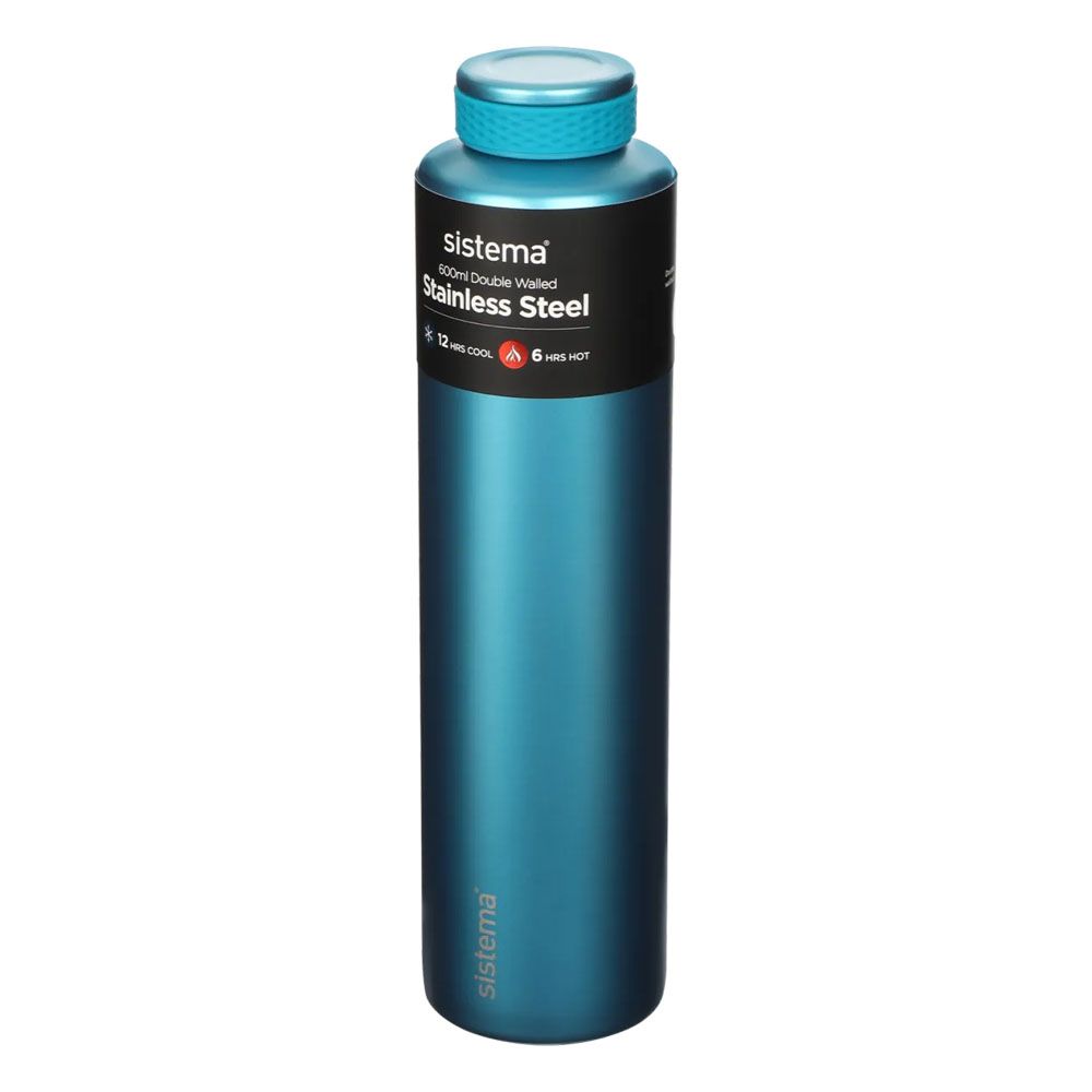 Sistema - Chic Stainless Steel Bottle 600mL - Teal