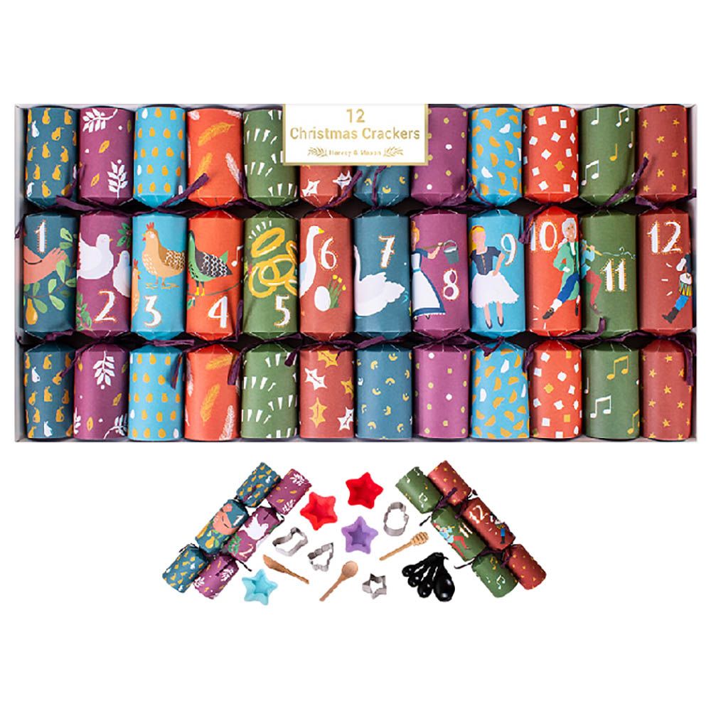 RSW - 12 x 12 inch 12 Days Of Christmas Crackers 1pc - Assorted