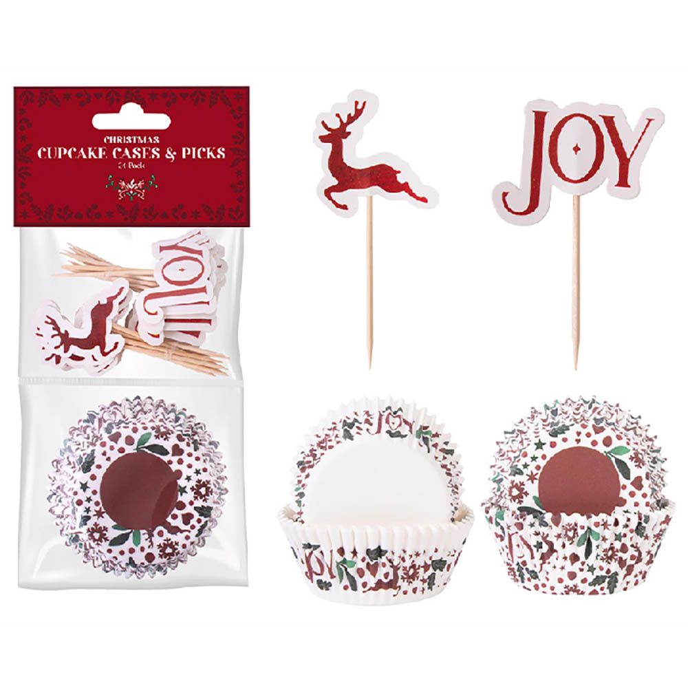 RSW - Christmas Joy Cupcake & Picks - 24 pcs