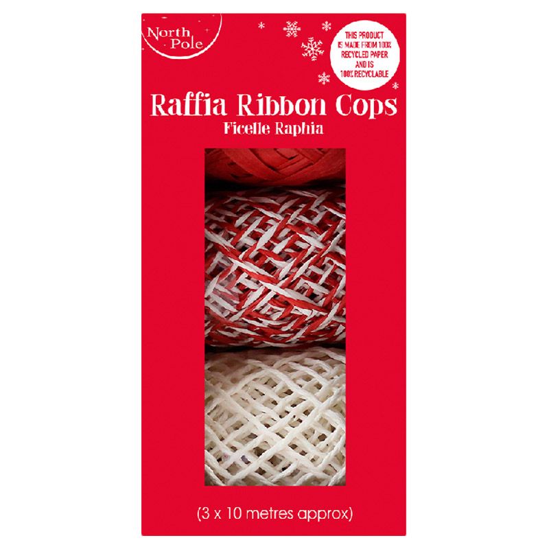 Eurowrap - Raffia Ribbon Cops - 3 pcs