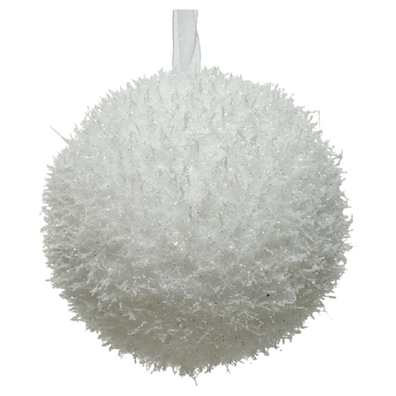 Homesmiths - Christmas Bauble Foam Ice - 10cm - White