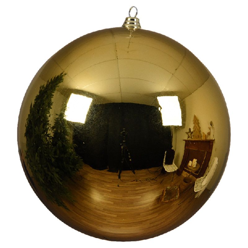 Homesmiths - Christmas Baubles Shatterproof Shiny - 20cm - Gold