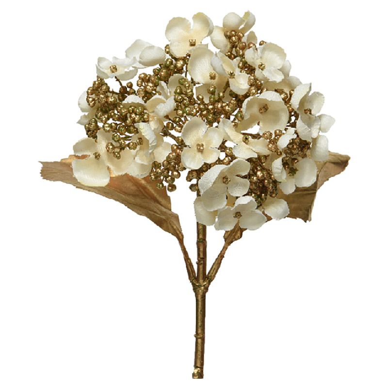 Homesmiths - Christmas Hydrangea Stem - Cream