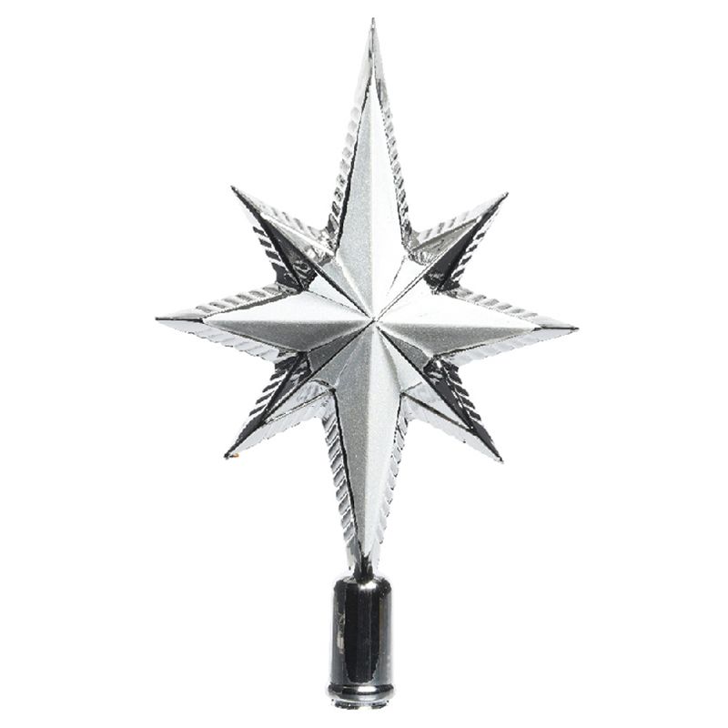 Homesmiths - Treetopper Shatterproof Glitter - 25.5cm - Silver