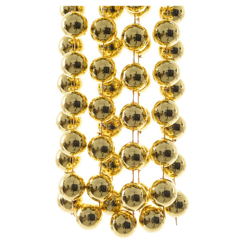 Homesmiths - Plastic Christmas Bead Garland - Shiny Gold