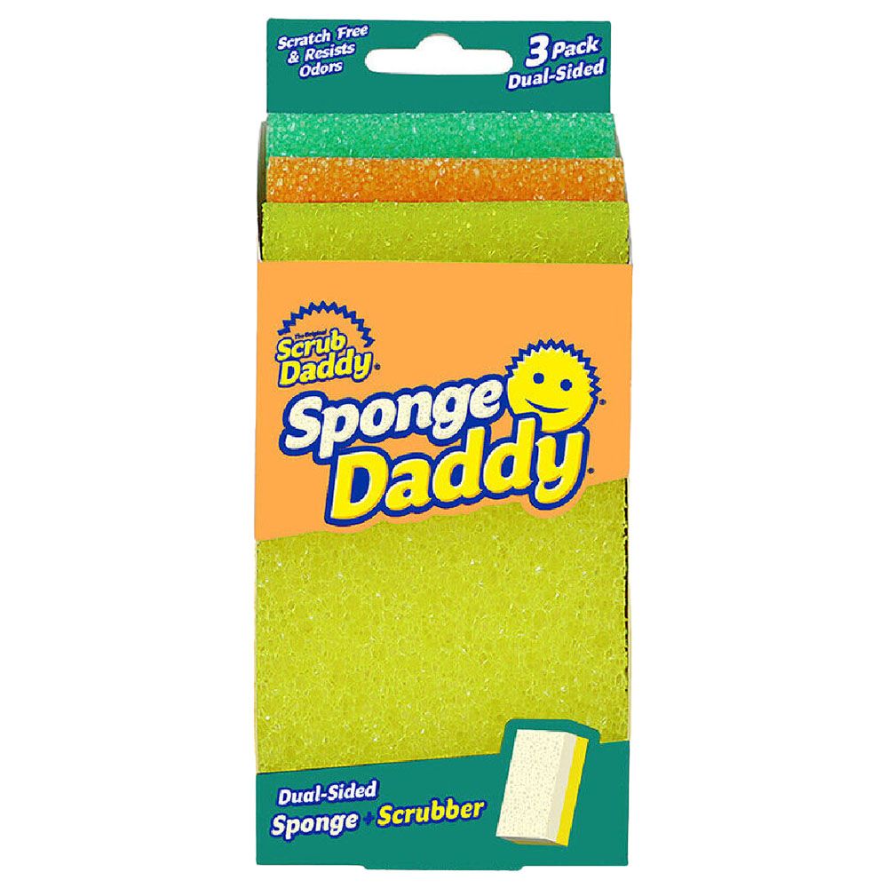 Scrub Daddy - Sponge Daddy Dual Sided Sponge & Scruber - Pack of 3