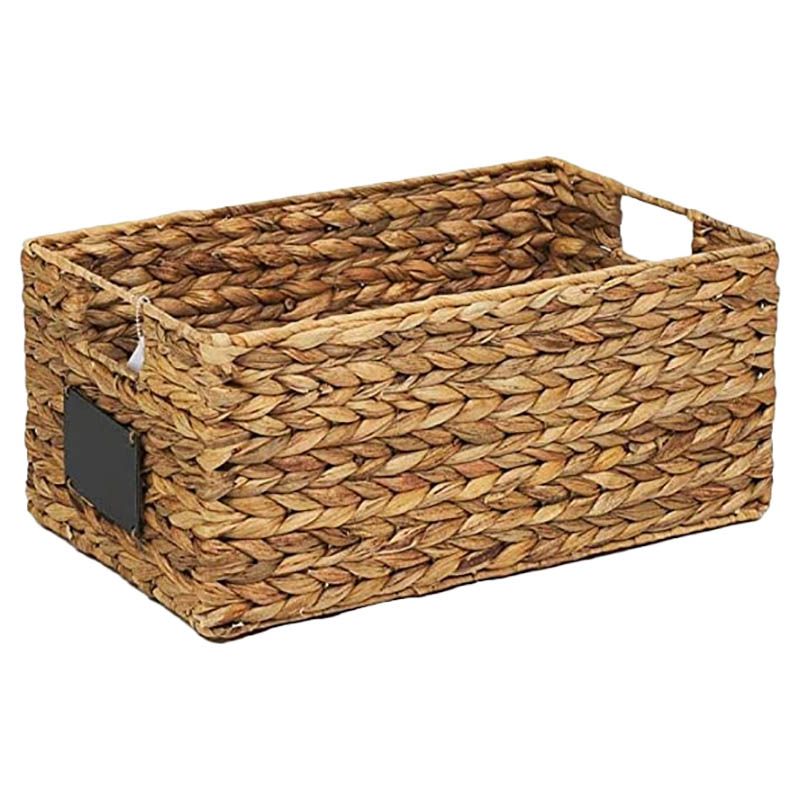 Homesmiths - Water Hyacinth Bin w/ Handle - Natural