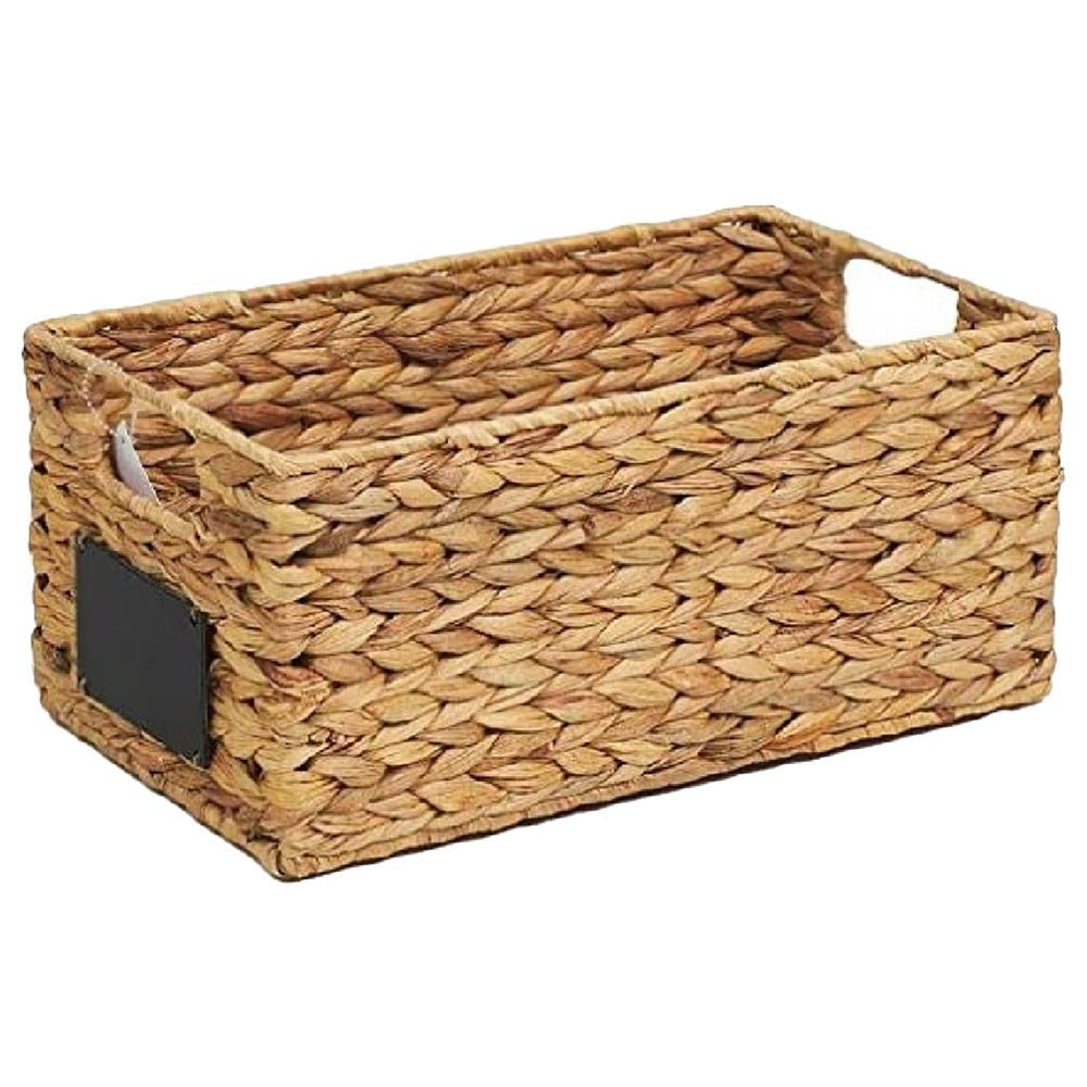 Homesmiths - Water Hyacinth Bin w/ Handle Natural - Small