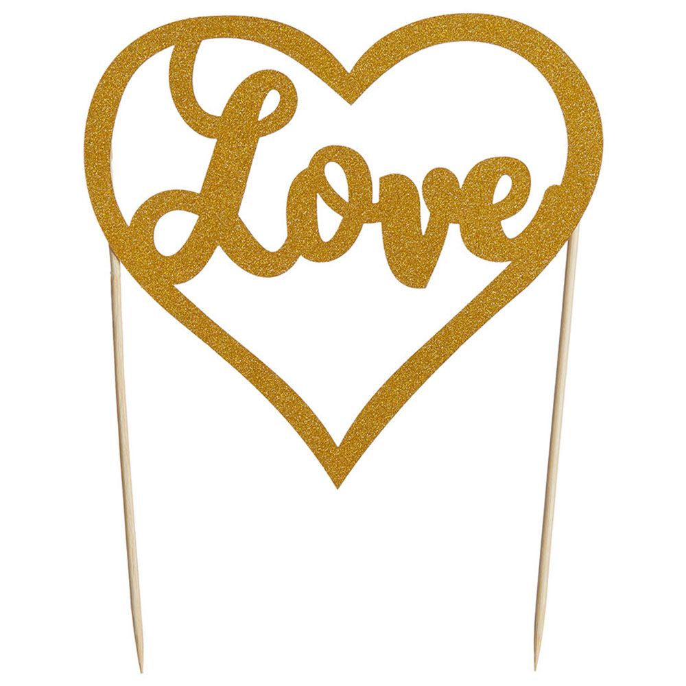 Mason Cash - Love Gold Glitter Topper - Brown