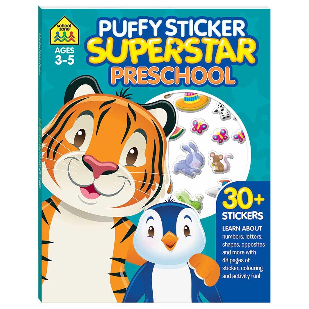 Hinkler - School Zone Puffy Sticker Superstar Book - Preschool