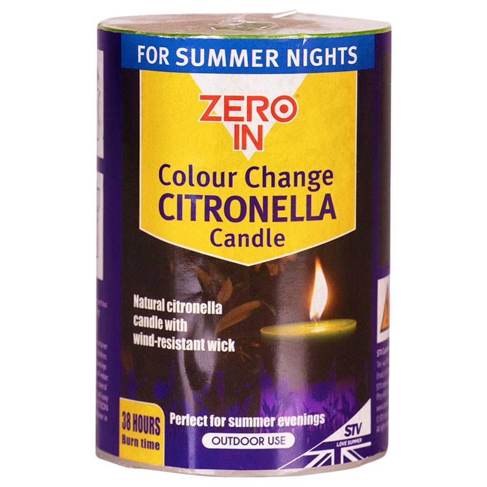 Zero In - Citronella Colour Change Pillar Candle