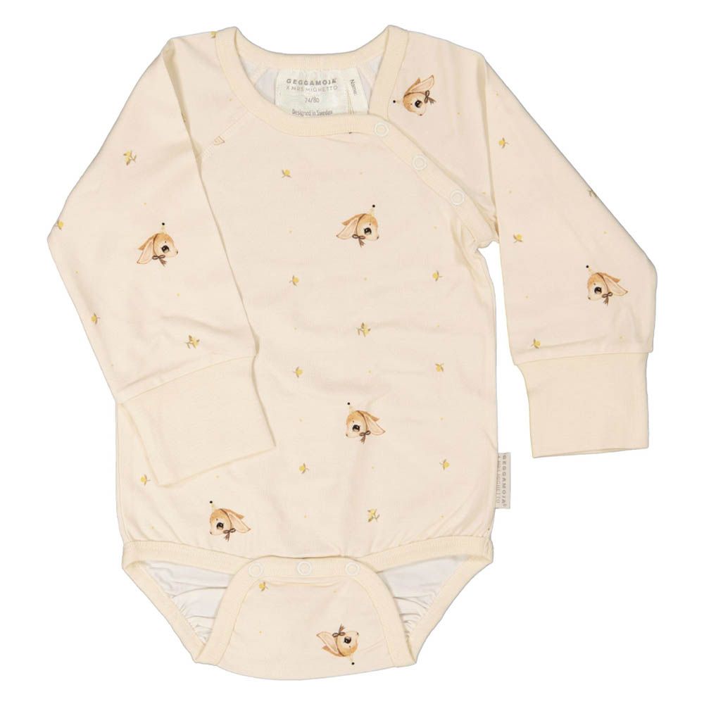 Geggamoja - Bamboo Long Sleeves Bodysuit - Beige