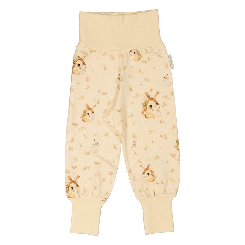 Geggamoja - Stella Printed Joggers - Beige