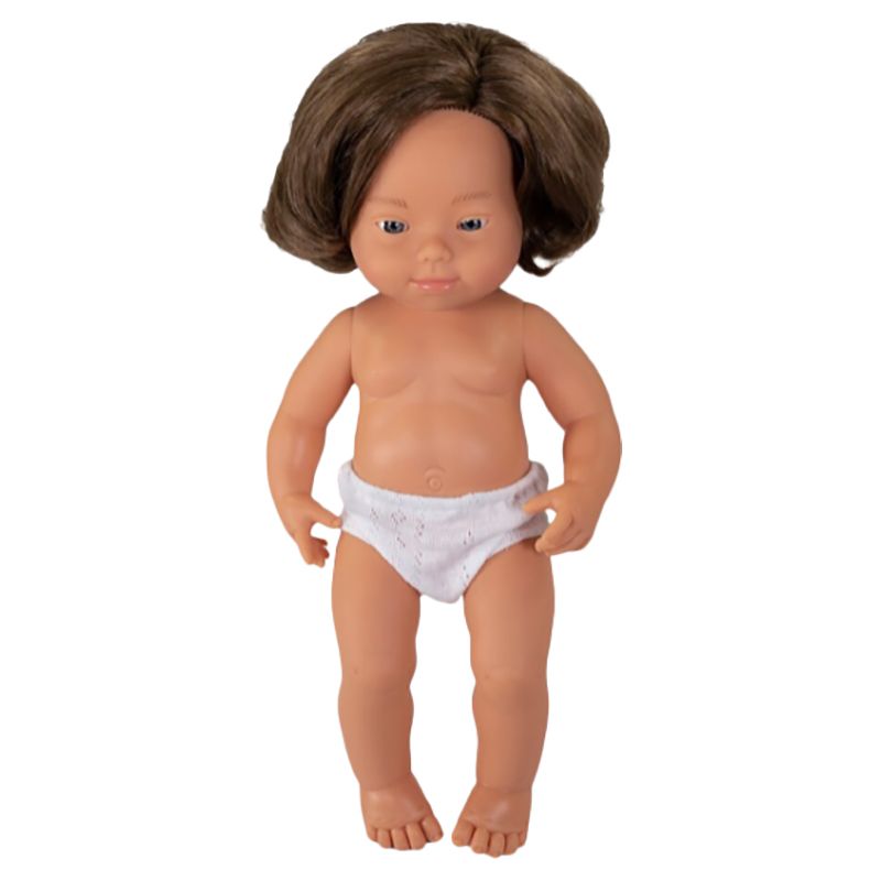 Miniland - Down Syndrome Caucasian Baby Doll - 38cm