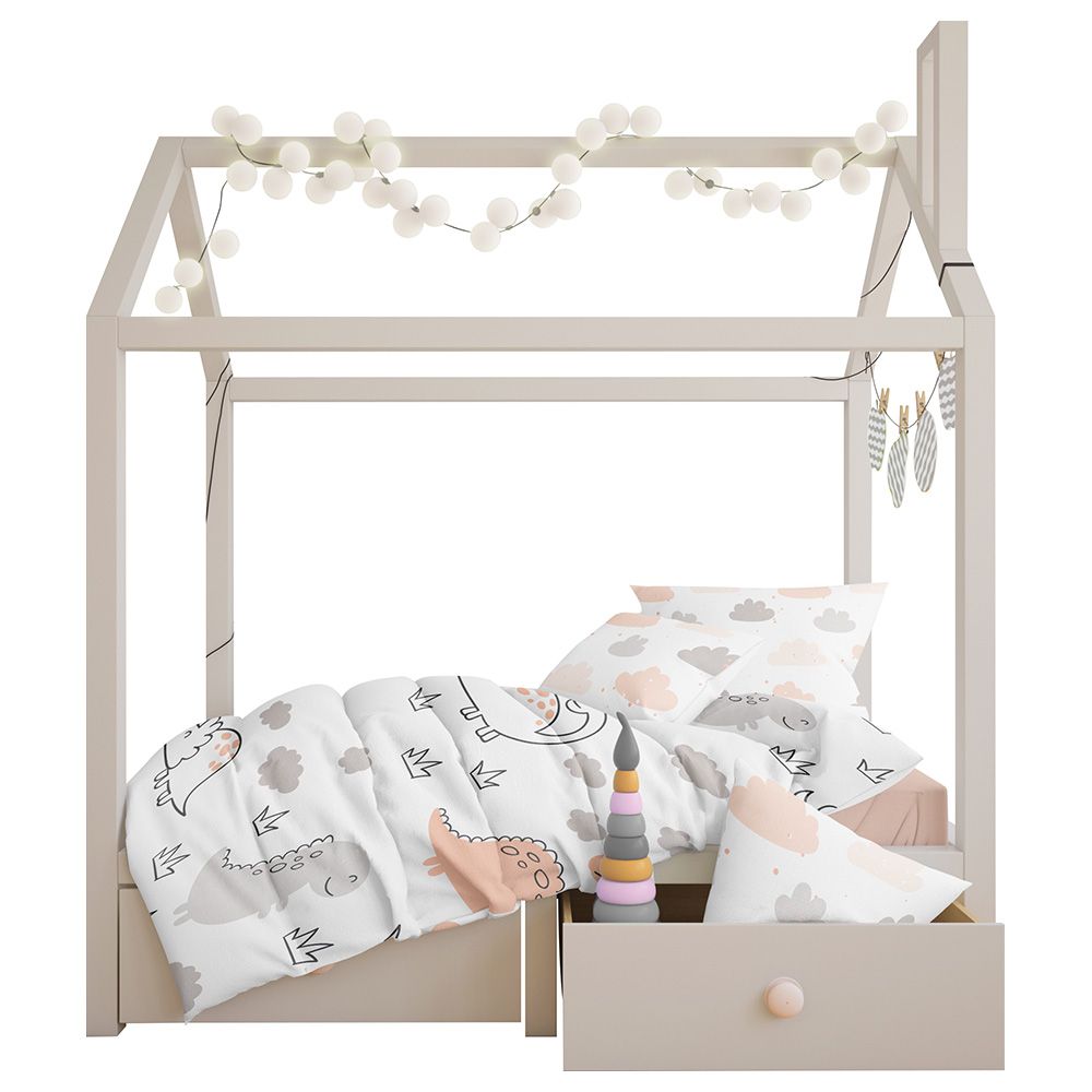 Elli Junior - Duvet Cover Set Dino/Cloud Toddler Bed