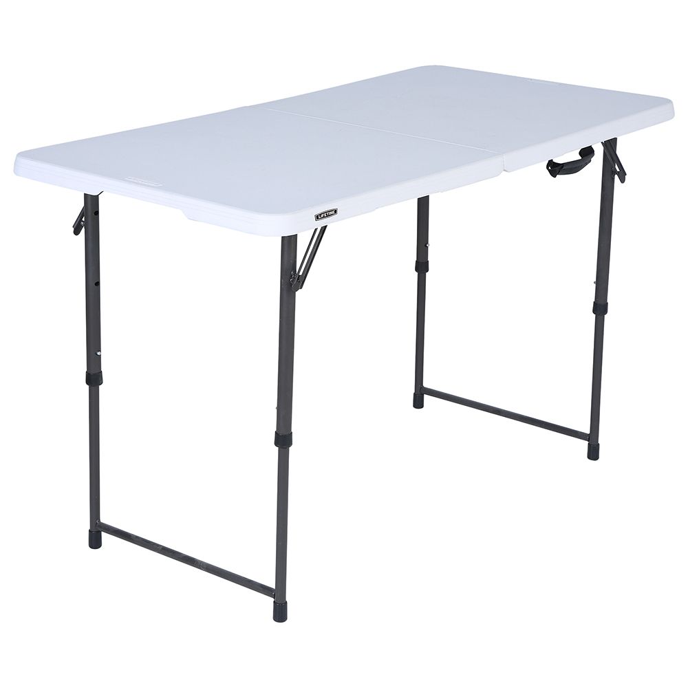 Lifetime - Fold-In-Half Rectangle Table 4Ft. - White Granite