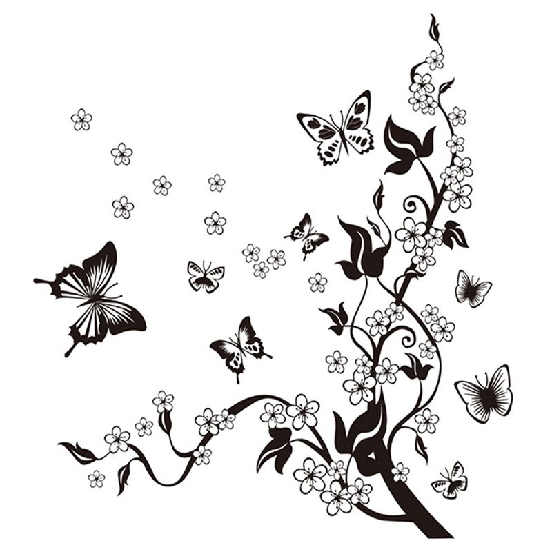 StickieArt - Butterfly Contrast Removable Stickers-Large