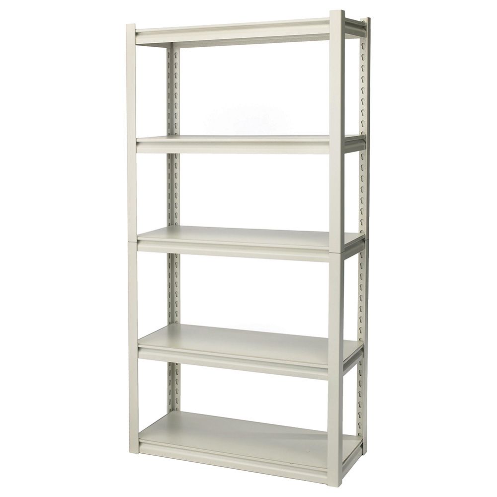 Tactix - Premium Steel 5-Shelf Rack - White