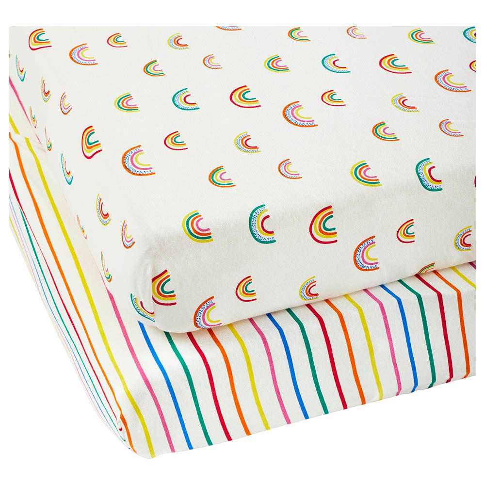 Ickle Bubba - Rainbow Dreams Cot Fitted Sheets Pack of 2 (Exclusive)