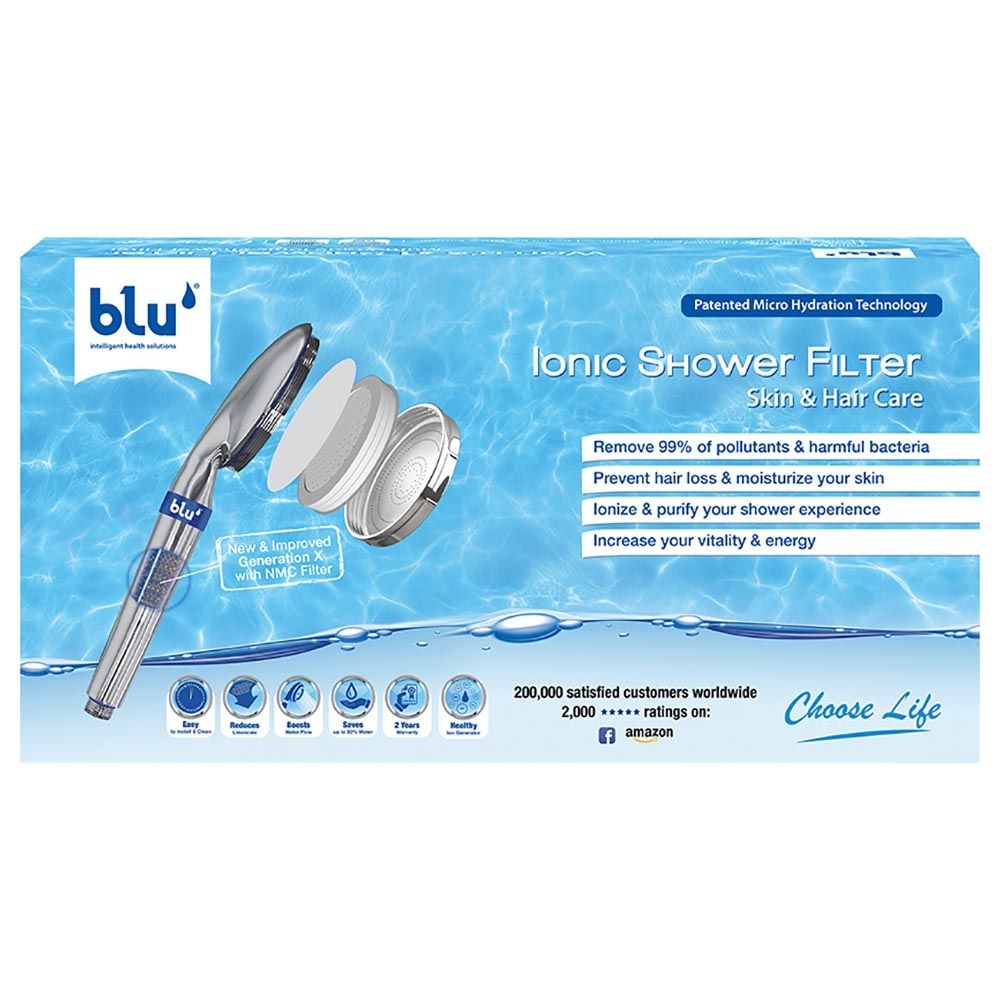 Blu - Ionic Shower Filter - Immune System Booster Handheld