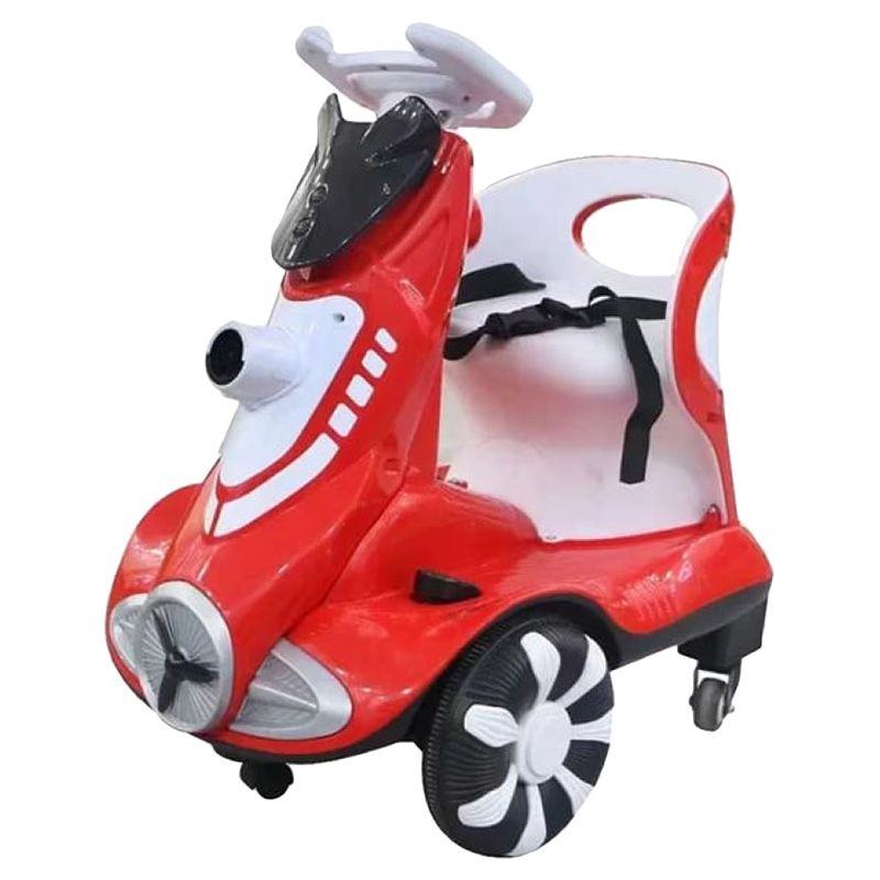 Pikkaboo - Toddler Four-Wheel Lights & Bubbles Electric Scooter - Red