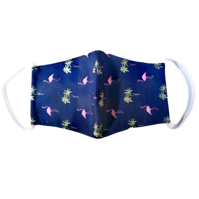 Pikkaboo Washable Mask - Navy Flamingo