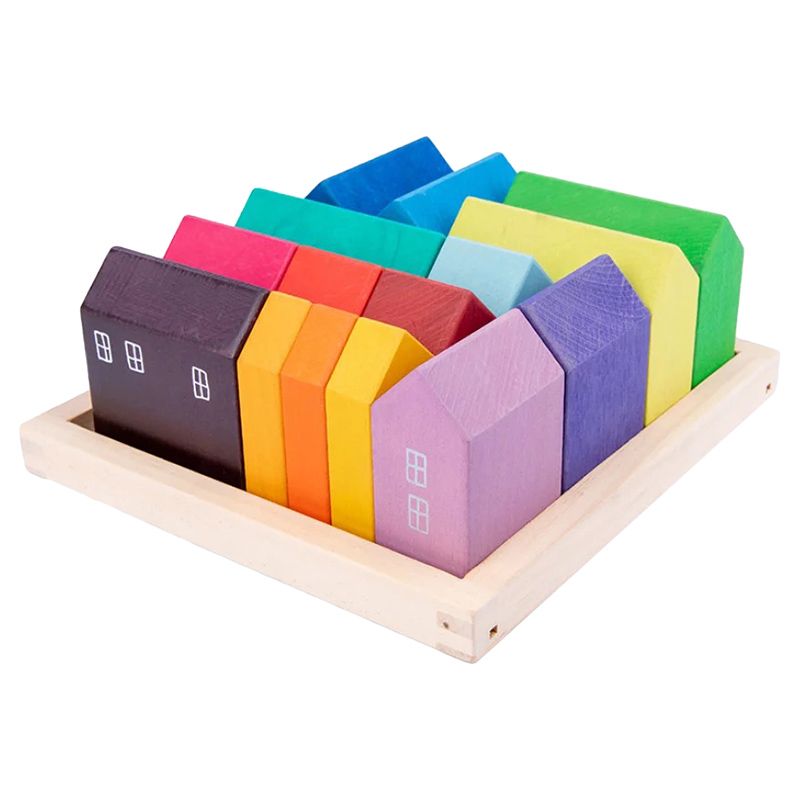 Woody Buddy - Rainbow Houses Set