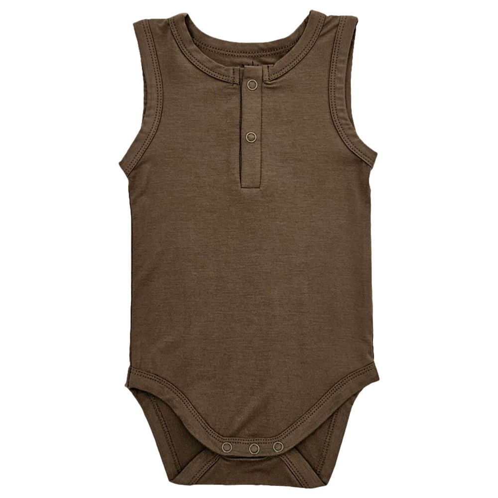 Issy & Lilo - Sleeveless Bamboo Bodysuit - Olive Green