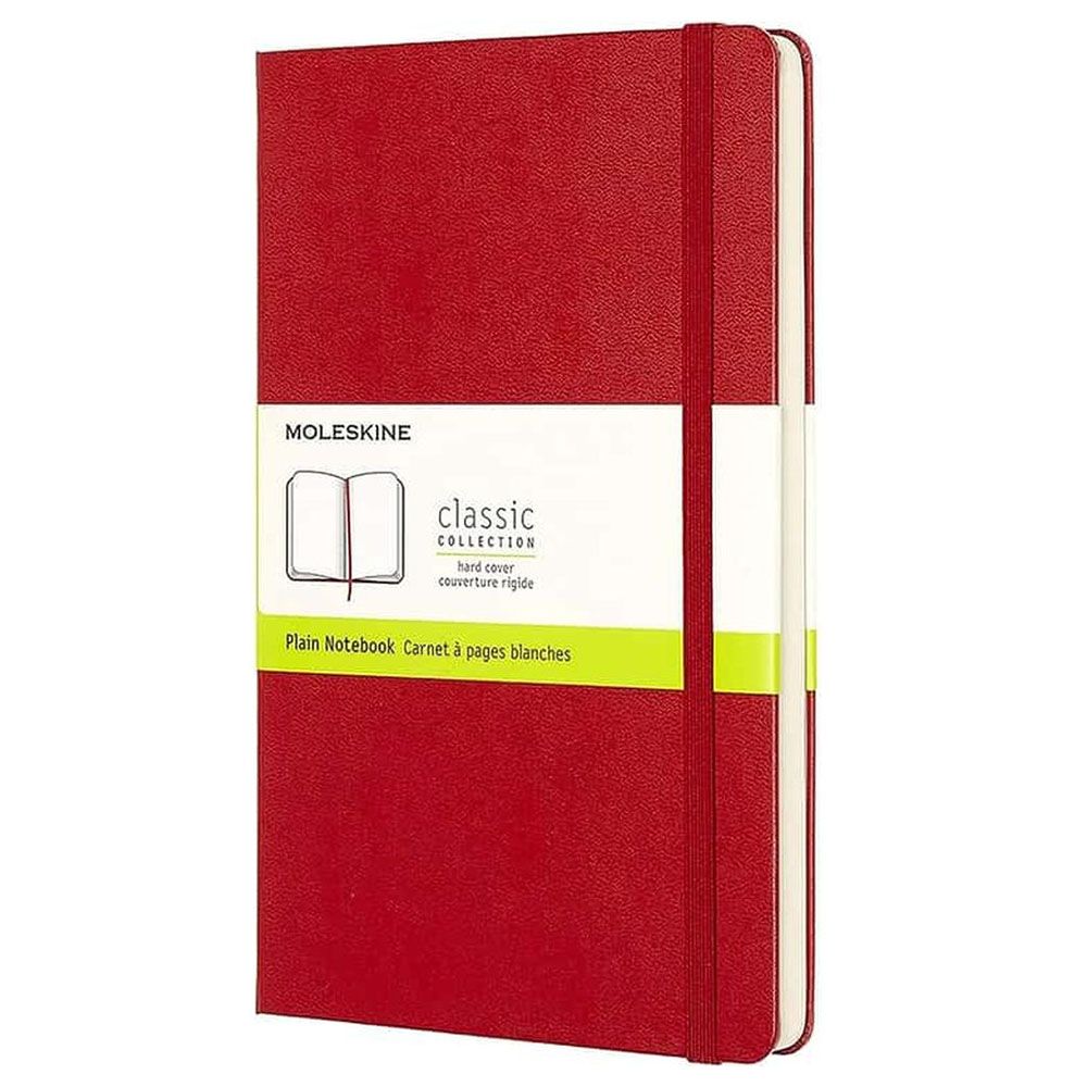 Moleskine - Classic Large Ruled Hard Cover Notebook - Scarlet Red