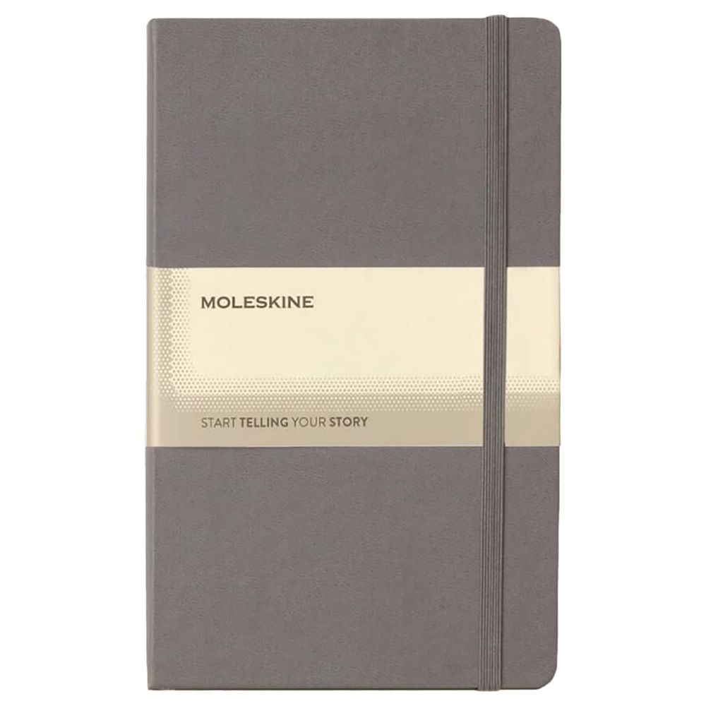 Moleskine - Classic Hard Cover Large Ruled Notebook - Slate Grey