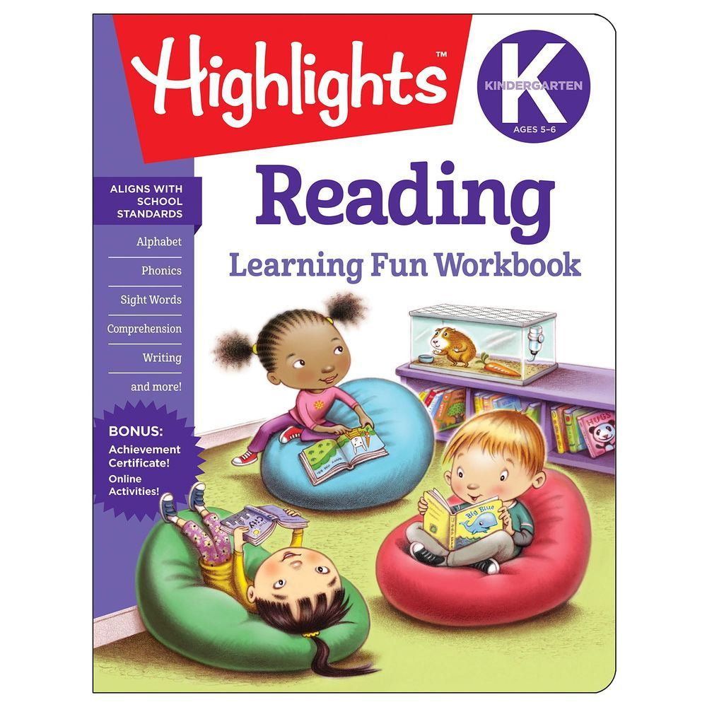 Kindergarten Reading Learning Fun Workbook