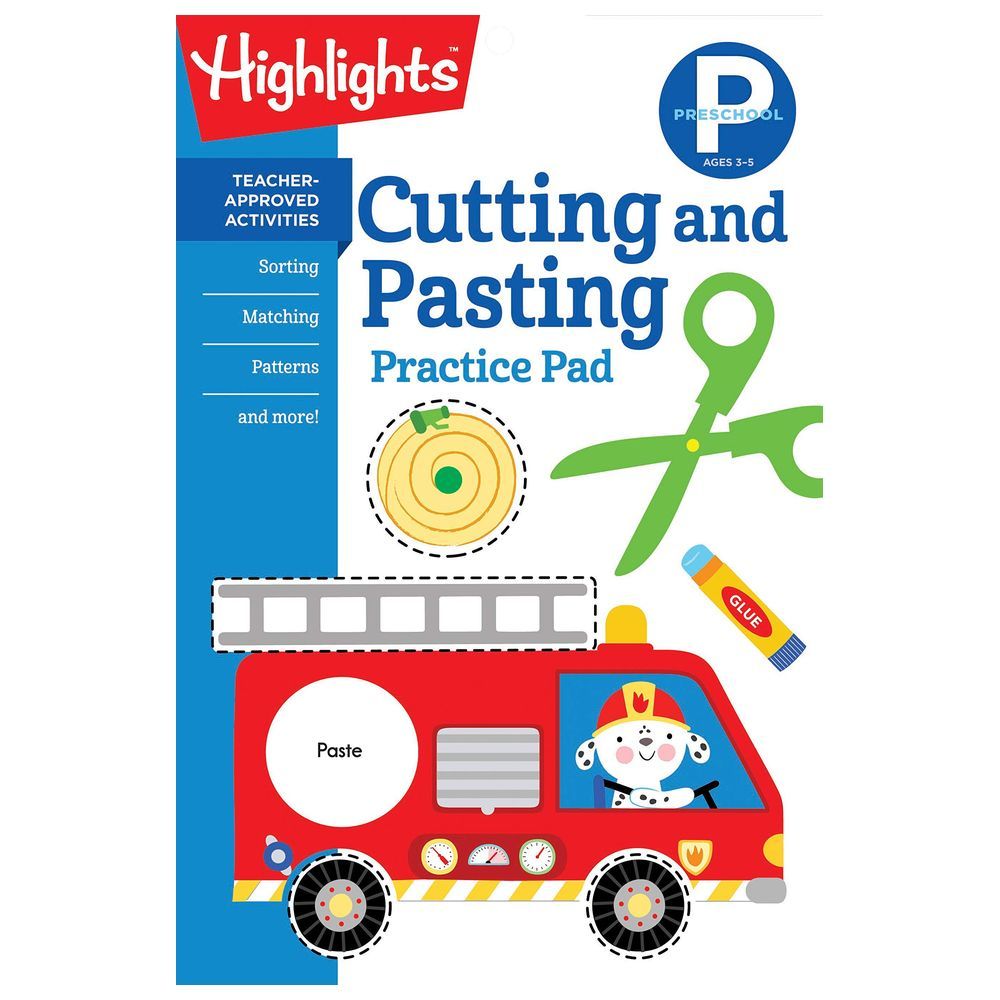 Preschool Cutting and Pasting Practice Pad