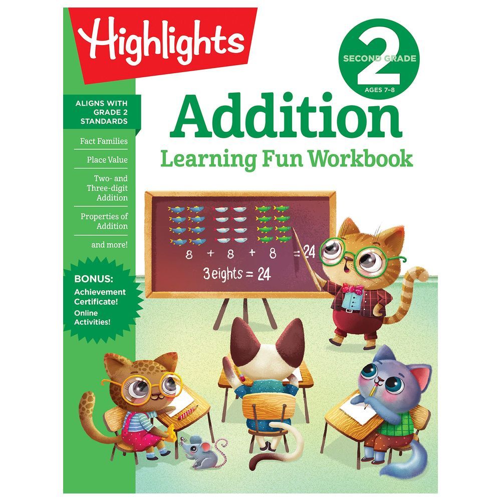 Second Grade Addition Learning Fun Workbook