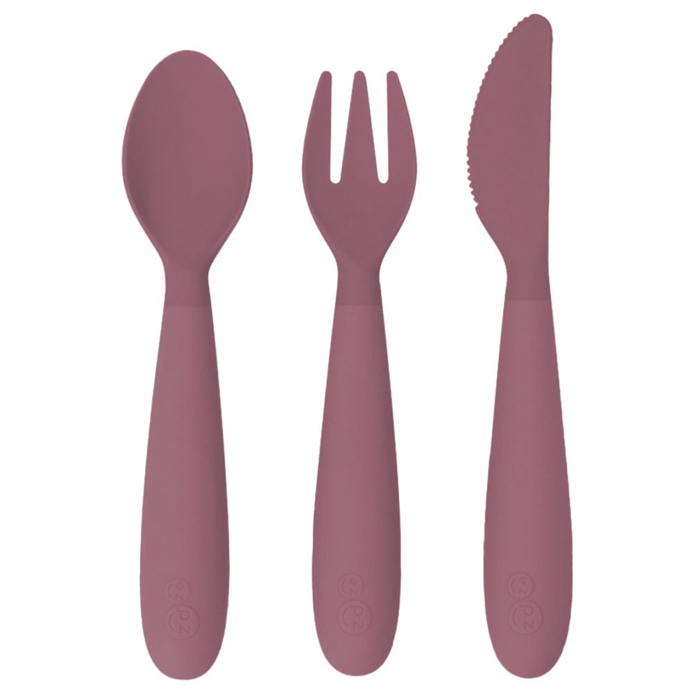 Ezpz - Happy Utensils - Mauve