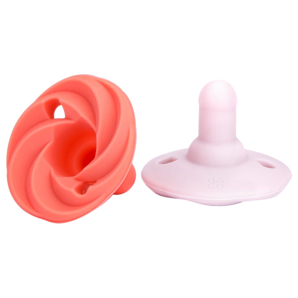 Doddle & Co - Holland Pop Pacifier - Blush/Peach 0-3M (2pcs)