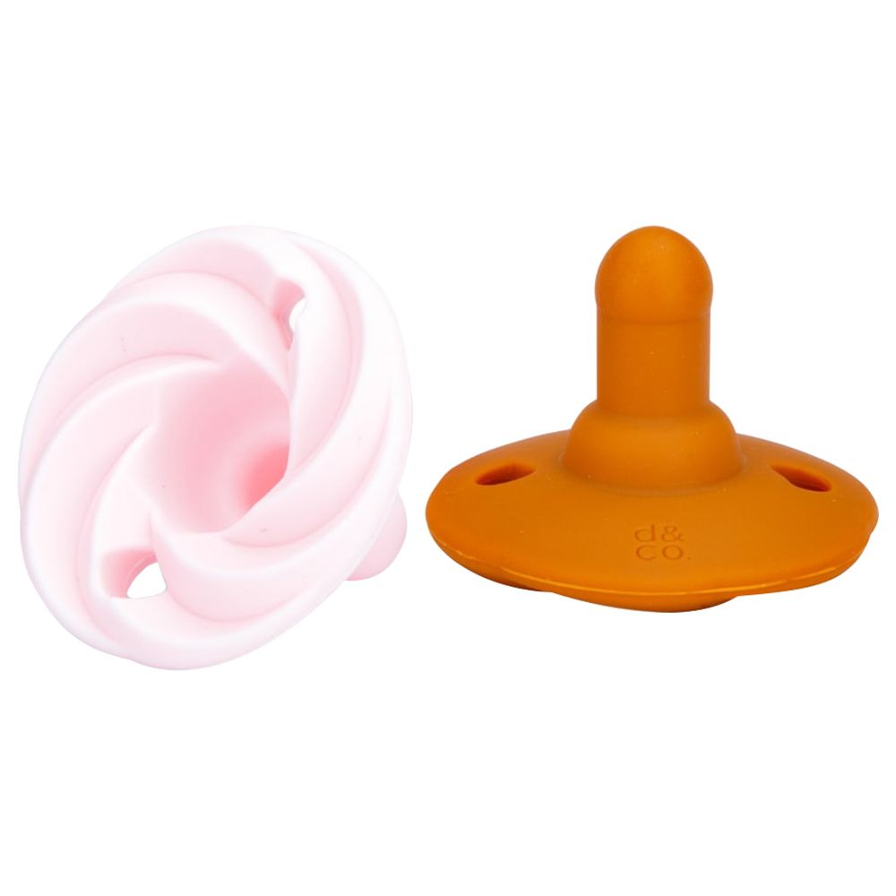 Doddle & Co - Holland Pop Pacifier - Spice/Blush 0-3M (2pcs)