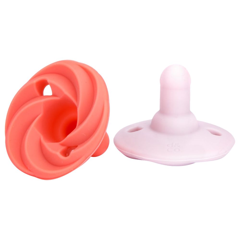 Doddle & Co - Holland Pop Pacifier - Blush/Peach 3M+ (2pcs)