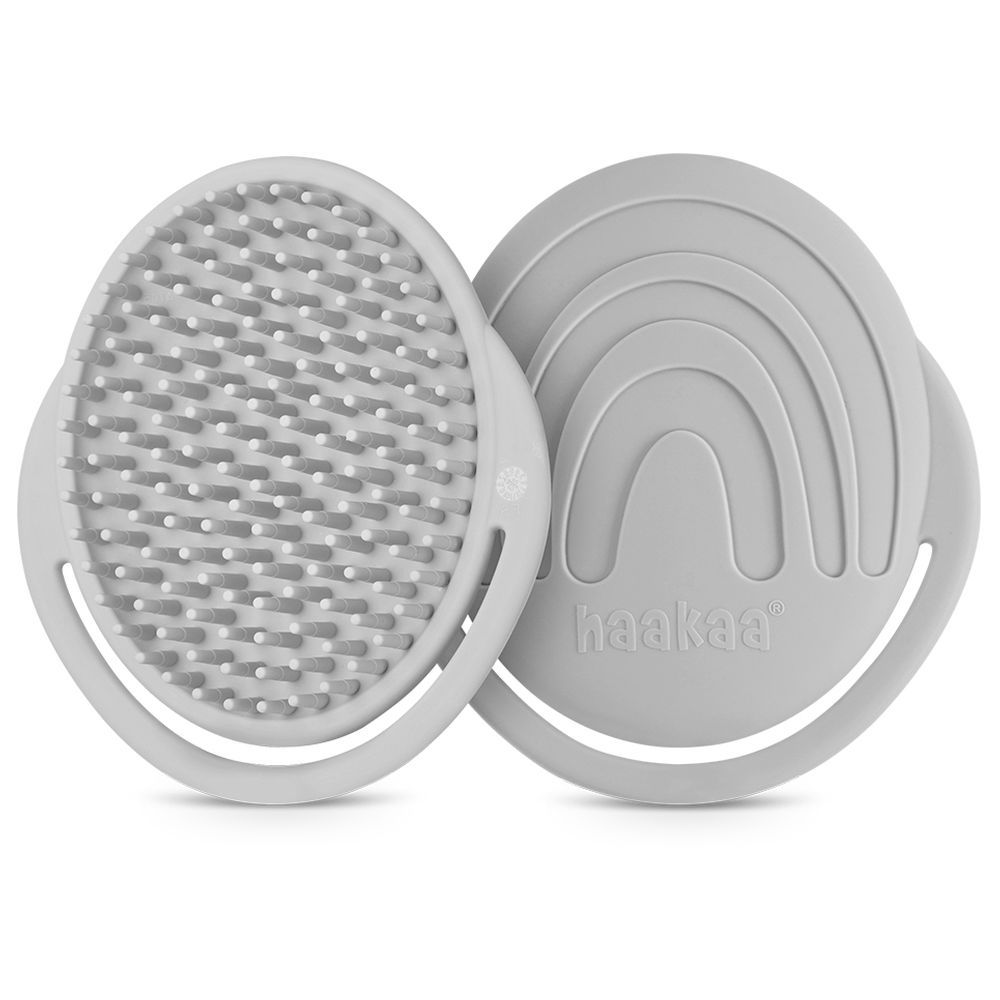 Haakaa - Silicone Shampoo Brush - Slate Grey